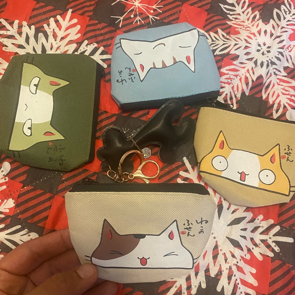 Cute Cat Coin Purses - Multicolor Set